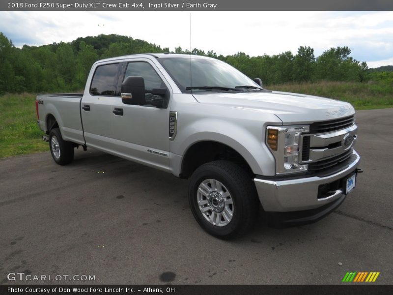 Ingot Silver / Earth Gray 2018 Ford F250 Super Duty XLT Crew Cab 4x4
