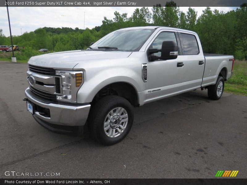 Ingot Silver / Earth Gray 2018 Ford F250 Super Duty XLT Crew Cab 4x4