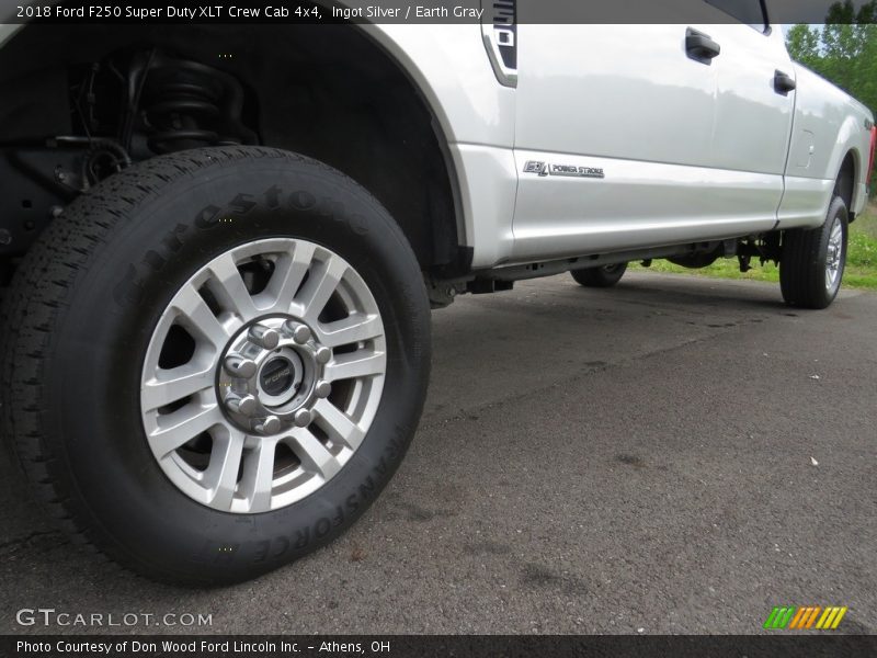 Ingot Silver / Earth Gray 2018 Ford F250 Super Duty XLT Crew Cab 4x4