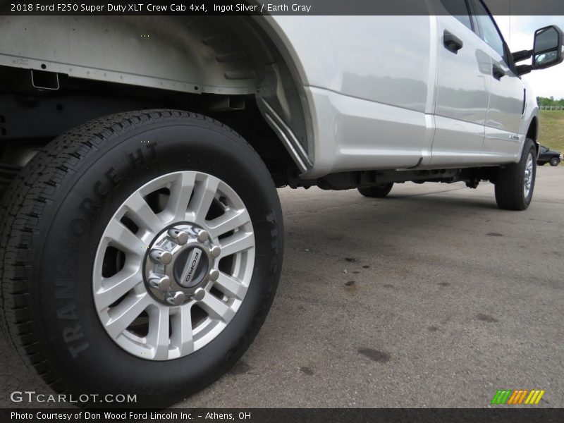 Ingot Silver / Earth Gray 2018 Ford F250 Super Duty XLT Crew Cab 4x4