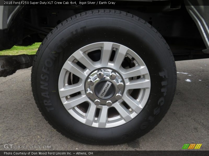 Ingot Silver / Earth Gray 2018 Ford F250 Super Duty XLT Crew Cab 4x4