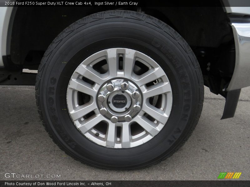 Ingot Silver / Earth Gray 2018 Ford F250 Super Duty XLT Crew Cab 4x4