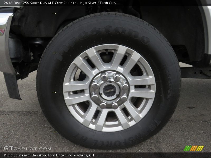 Ingot Silver / Earth Gray 2018 Ford F250 Super Duty XLT Crew Cab 4x4