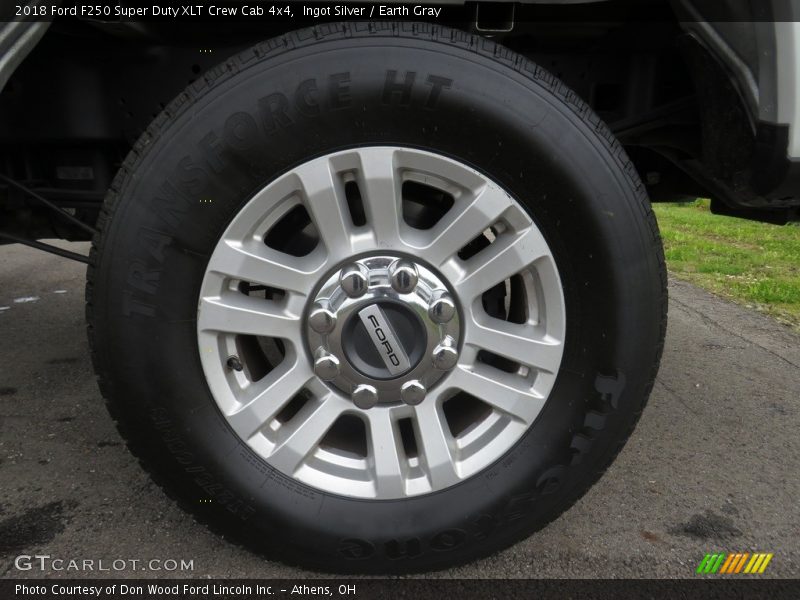 Ingot Silver / Earth Gray 2018 Ford F250 Super Duty XLT Crew Cab 4x4