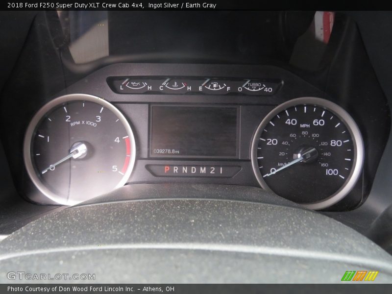 Ingot Silver / Earth Gray 2018 Ford F250 Super Duty XLT Crew Cab 4x4