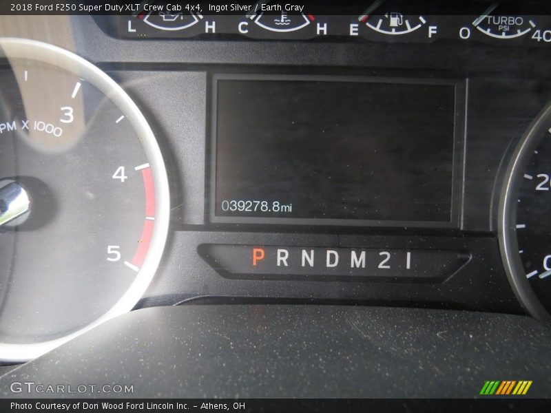 Ingot Silver / Earth Gray 2018 Ford F250 Super Duty XLT Crew Cab 4x4