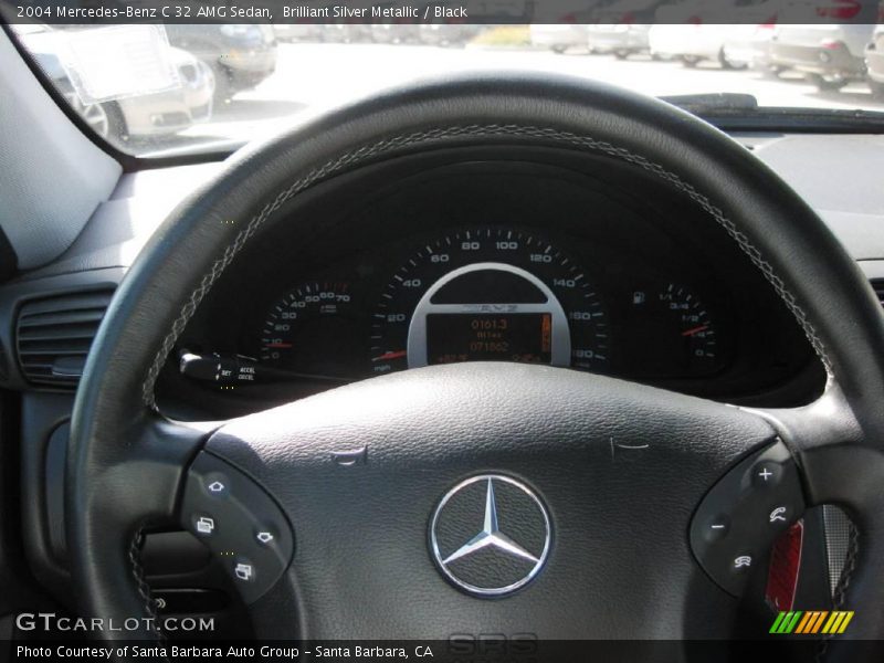 Brilliant Silver Metallic / Black 2004 Mercedes-Benz C 32 AMG Sedan