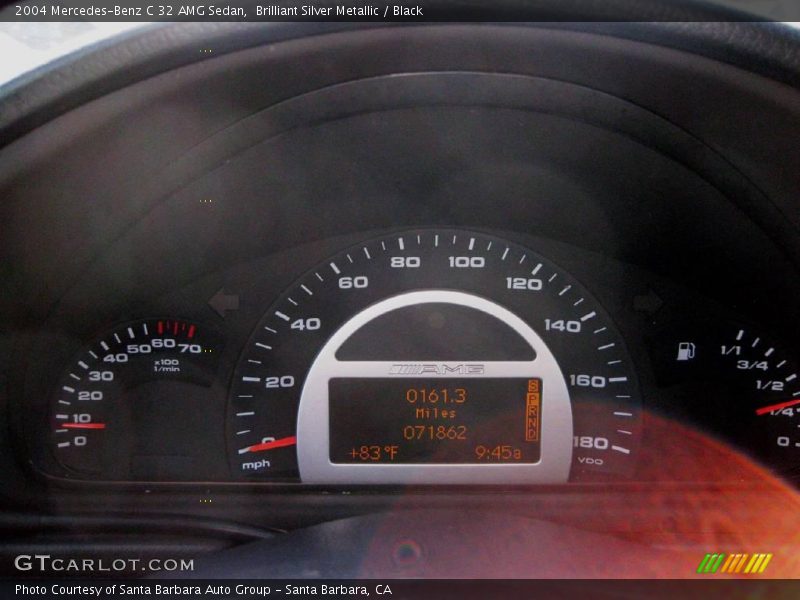 Brilliant Silver Metallic / Black 2004 Mercedes-Benz C 32 AMG Sedan