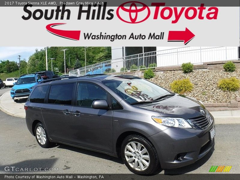 Predawn Gray Mica / Ash 2017 Toyota Sienna XLE AWD