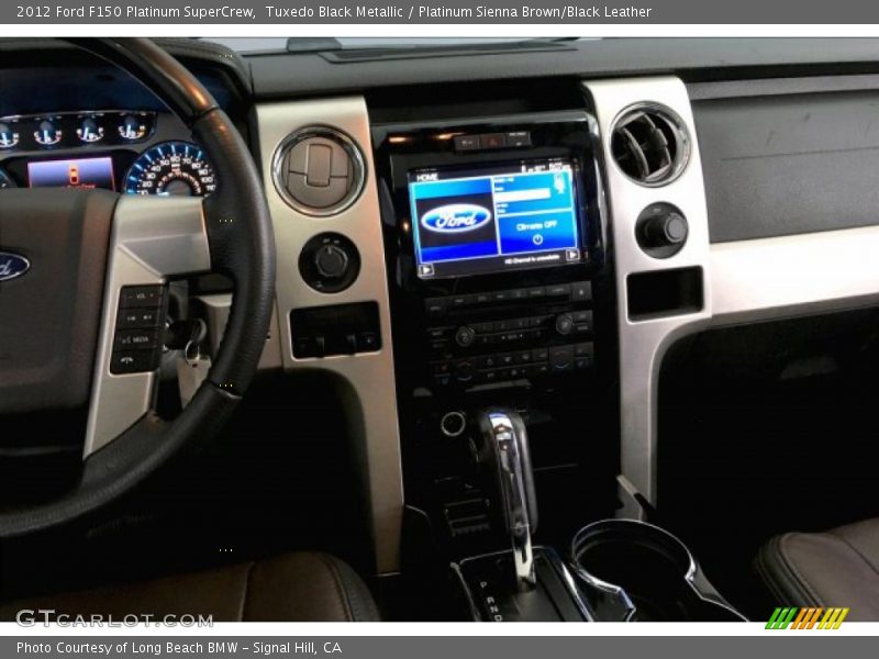 Tuxedo Black Metallic / Platinum Sienna Brown/Black Leather 2012 Ford F150 Platinum SuperCrew