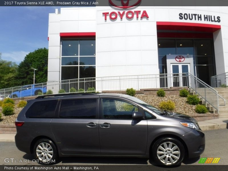 Predawn Gray Mica / Ash 2017 Toyota Sienna XLE AWD