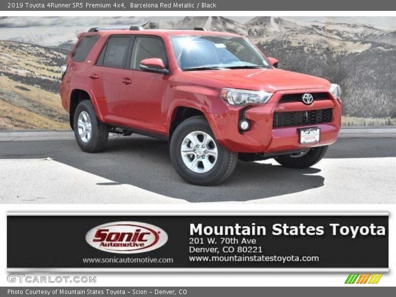 Barcelona Red Metallic / Black 2019 Toyota 4Runner SR5 Premium 4x4