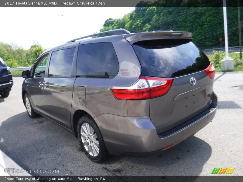 Predawn Gray Mica / Ash 2017 Toyota Sienna XLE AWD