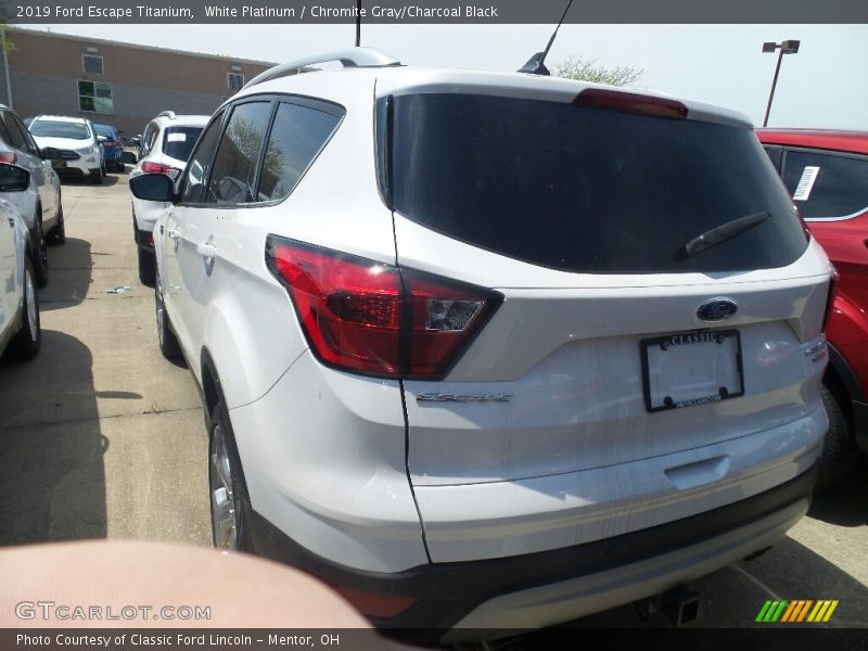 White Platinum / Chromite Gray/Charcoal Black 2019 Ford Escape Titanium