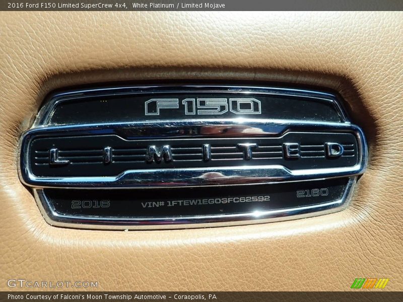 White Platinum / Limited Mojave 2016 Ford F150 Limited SuperCrew 4x4