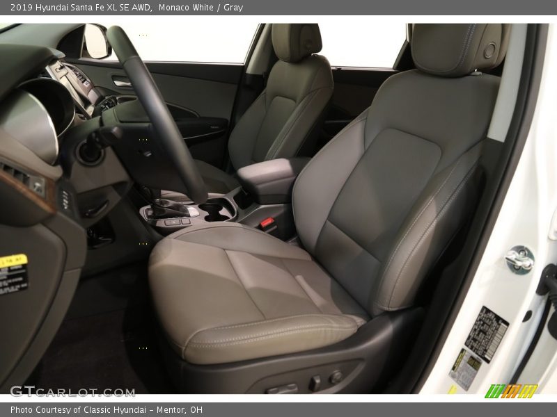 Monaco White / Gray 2019 Hyundai Santa Fe XL SE AWD