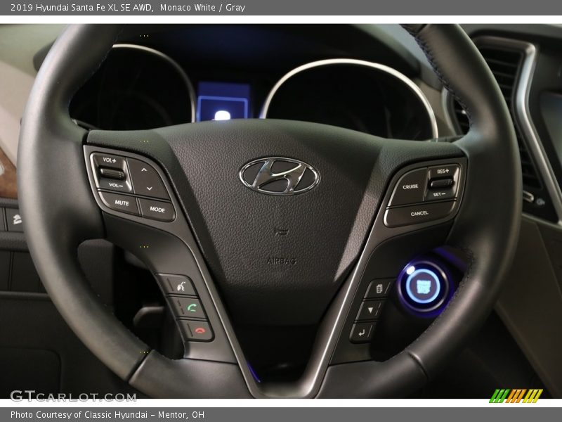 Monaco White / Gray 2019 Hyundai Santa Fe XL SE AWD