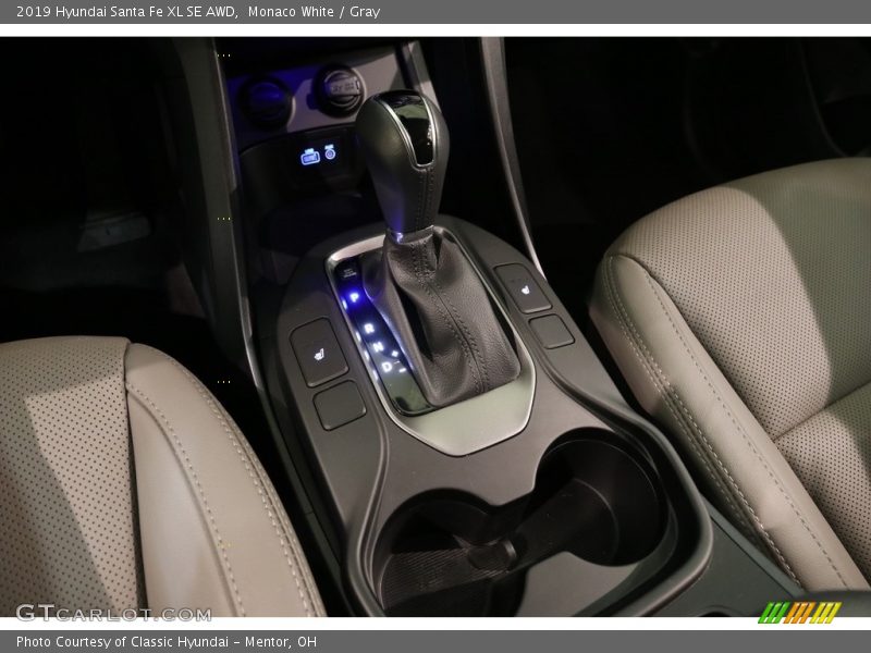 Monaco White / Gray 2019 Hyundai Santa Fe XL SE AWD