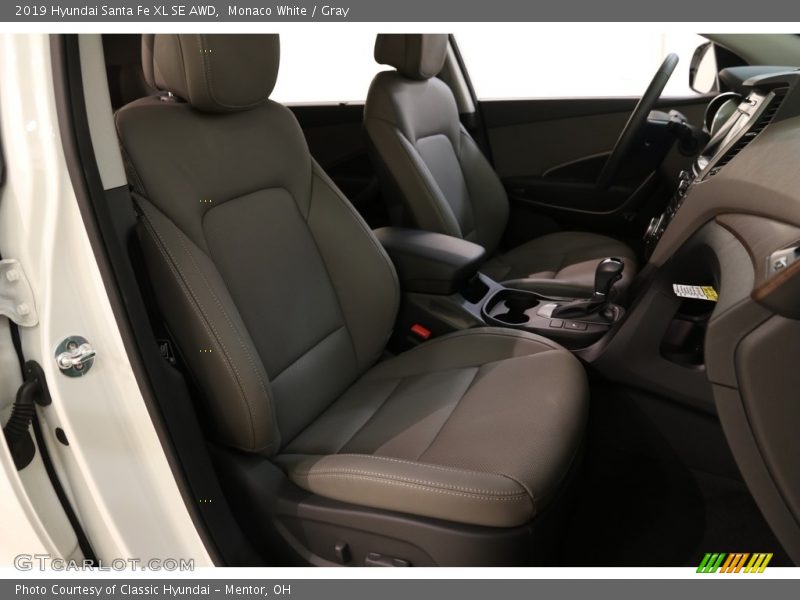 Monaco White / Gray 2019 Hyundai Santa Fe XL SE AWD