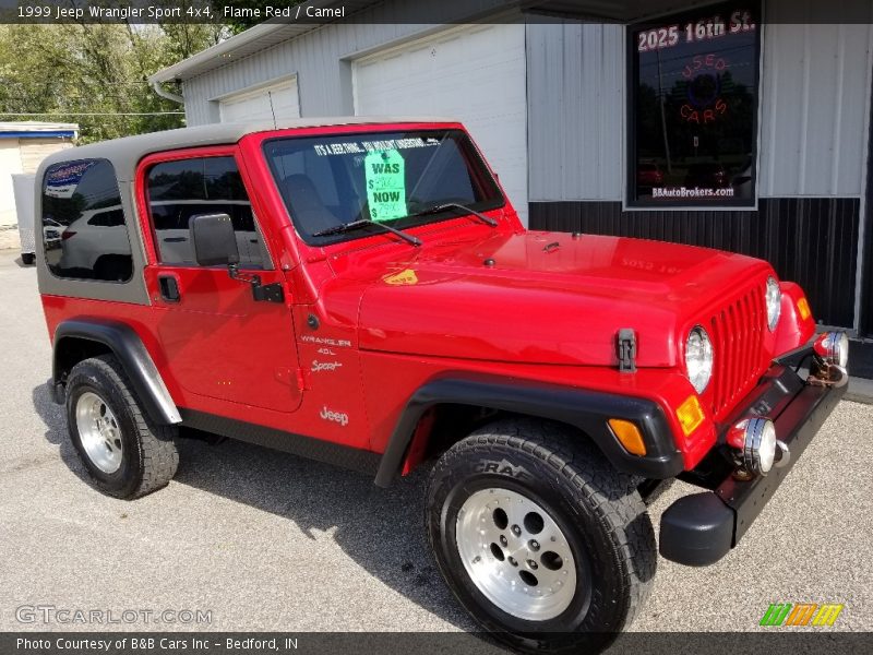 Flame Red / Camel 1999 Jeep Wrangler Sport 4x4