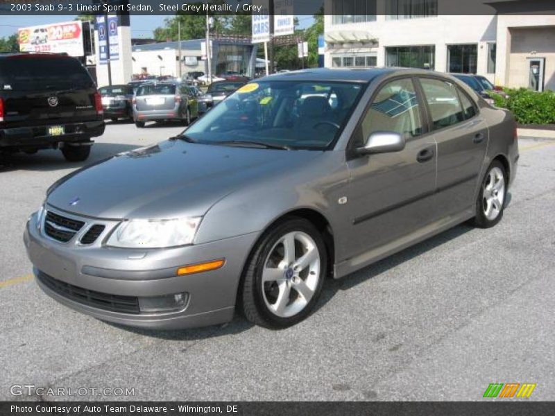 Steel Grey Metallic / Grey 2003 Saab 9-3 Linear Sport Sedan