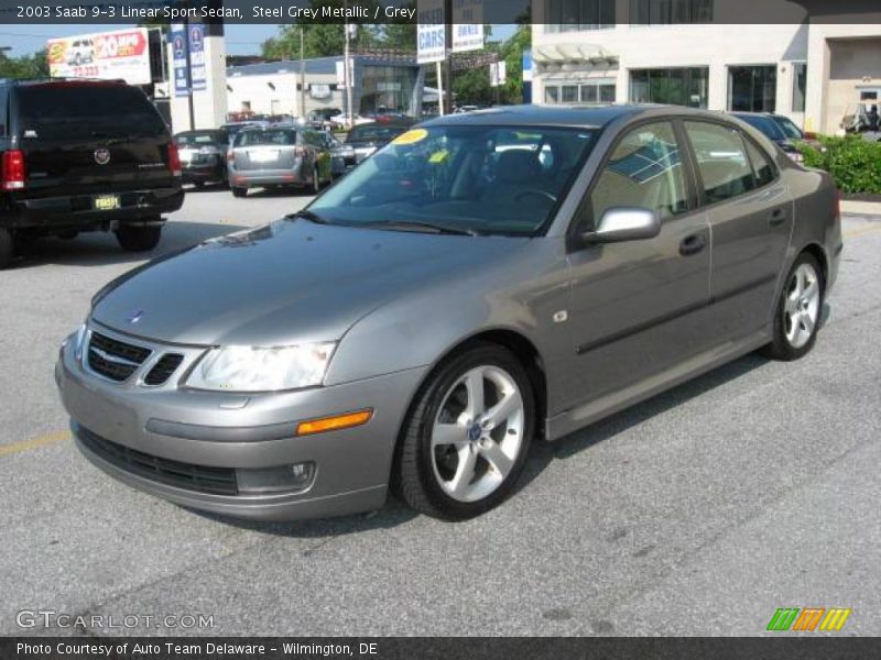 Steel Grey Metallic / Grey 2003 Saab 9-3 Linear Sport Sedan