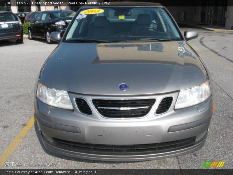 Steel Grey Metallic / Grey 2003 Saab 9-3 Linear Sport Sedan