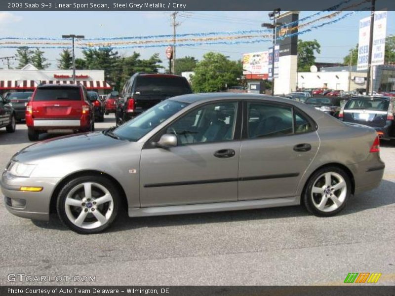 Steel Grey Metallic / Grey 2003 Saab 9-3 Linear Sport Sedan