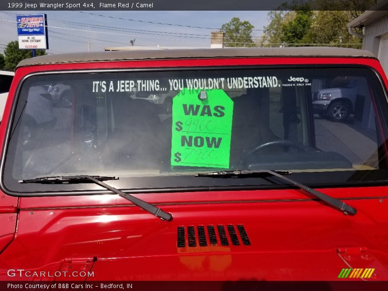 Flame Red / Camel 1999 Jeep Wrangler Sport 4x4