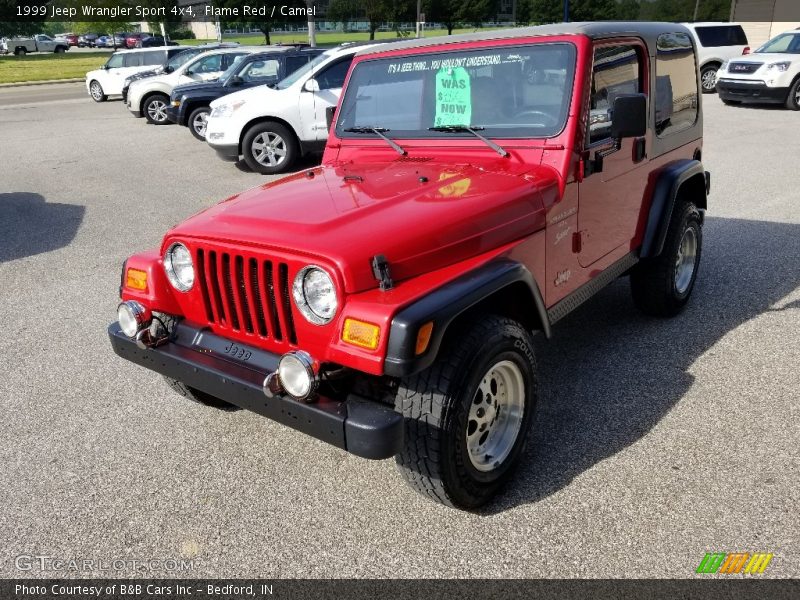 Flame Red / Camel 1999 Jeep Wrangler Sport 4x4