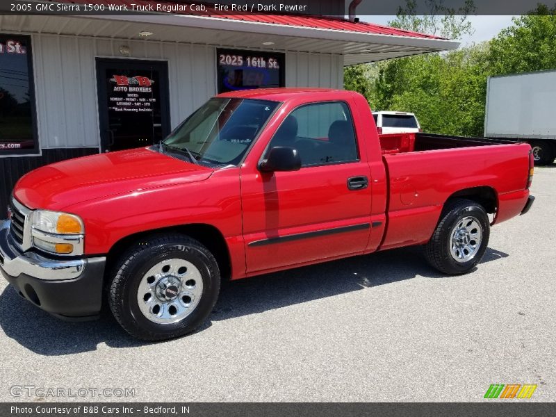 Fire Red / Dark Pewter 2005 GMC Sierra 1500 Work Truck Regular Cab