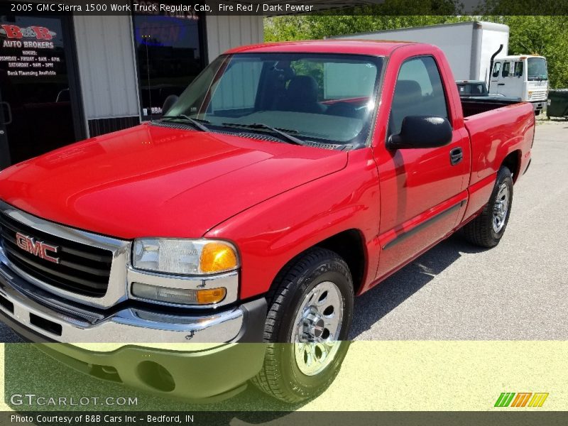 Fire Red / Dark Pewter 2005 GMC Sierra 1500 Work Truck Regular Cab