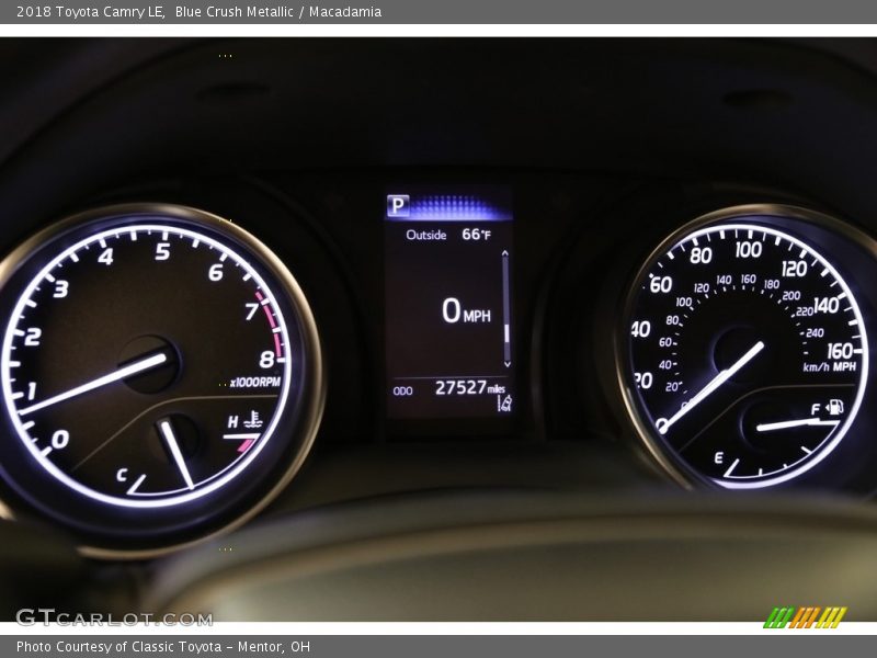 Blue Crush Metallic / Macadamia 2018 Toyota Camry LE