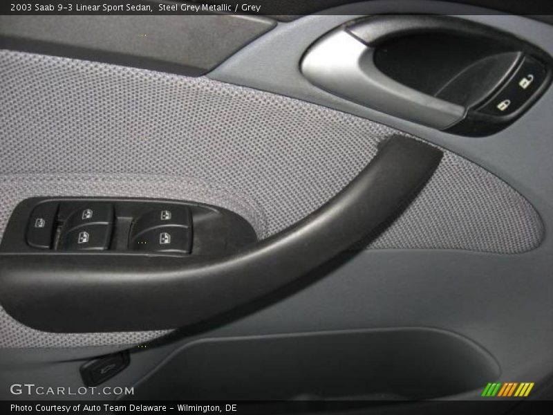 Steel Grey Metallic / Grey 2003 Saab 9-3 Linear Sport Sedan