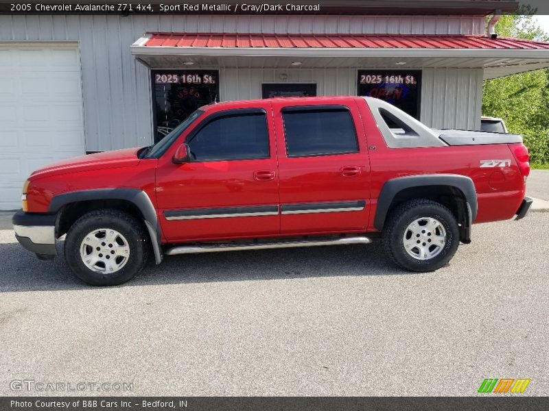 Sport Red Metallic / Gray/Dark Charcoal 2005 Chevrolet Avalanche Z71 4x4