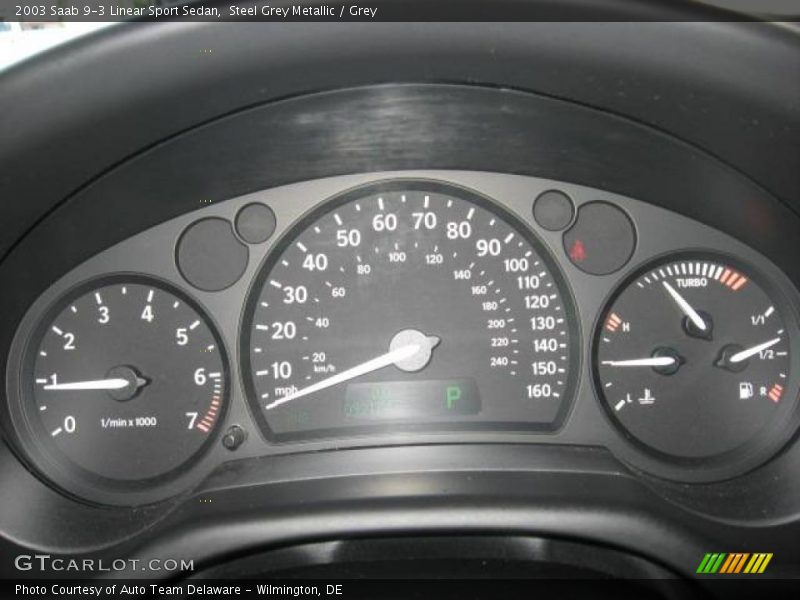 Steel Grey Metallic / Grey 2003 Saab 9-3 Linear Sport Sedan