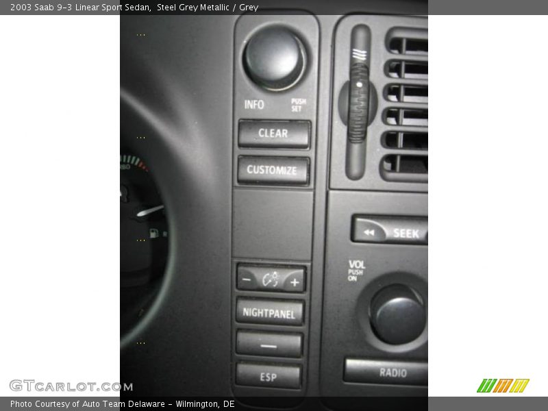 Steel Grey Metallic / Grey 2003 Saab 9-3 Linear Sport Sedan