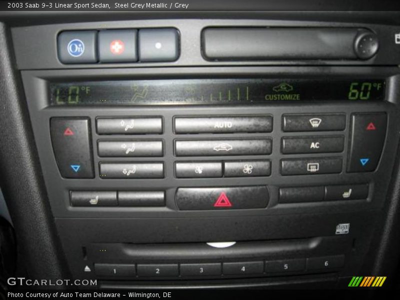 Steel Grey Metallic / Grey 2003 Saab 9-3 Linear Sport Sedan