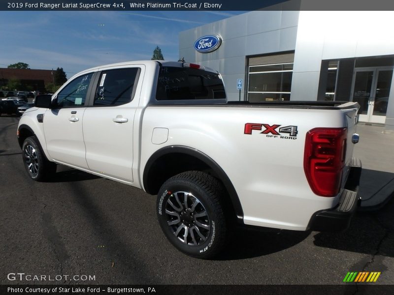 White Platinum Tri-Coat / Ebony 2019 Ford Ranger Lariat SuperCrew 4x4