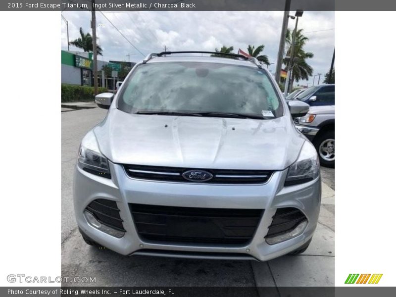 Ingot Silver Metallic / Charcoal Black 2015 Ford Escape Titanium