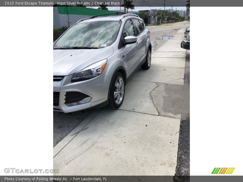 Ingot Silver Metallic / Charcoal Black 2015 Ford Escape Titanium