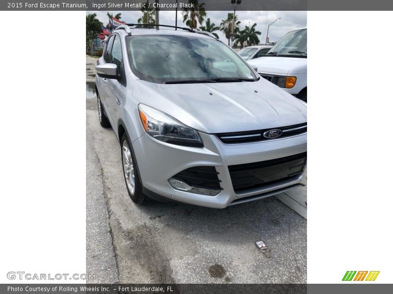 Ingot Silver Metallic / Charcoal Black 2015 Ford Escape Titanium