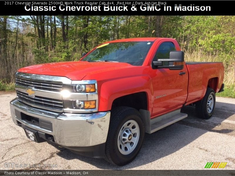 Red Hot / Dark Ash/Jet Black 2017 Chevrolet Silverado 2500HD Work Truck Regular Cab 4x4