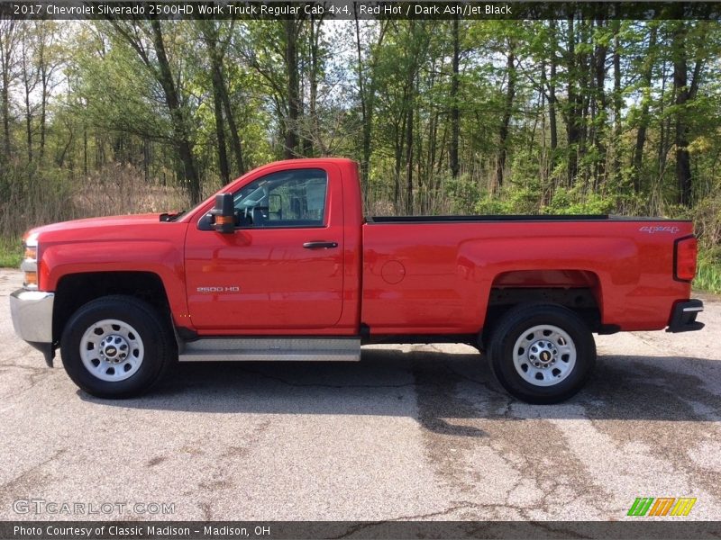 Red Hot / Dark Ash/Jet Black 2017 Chevrolet Silverado 2500HD Work Truck Regular Cab 4x4