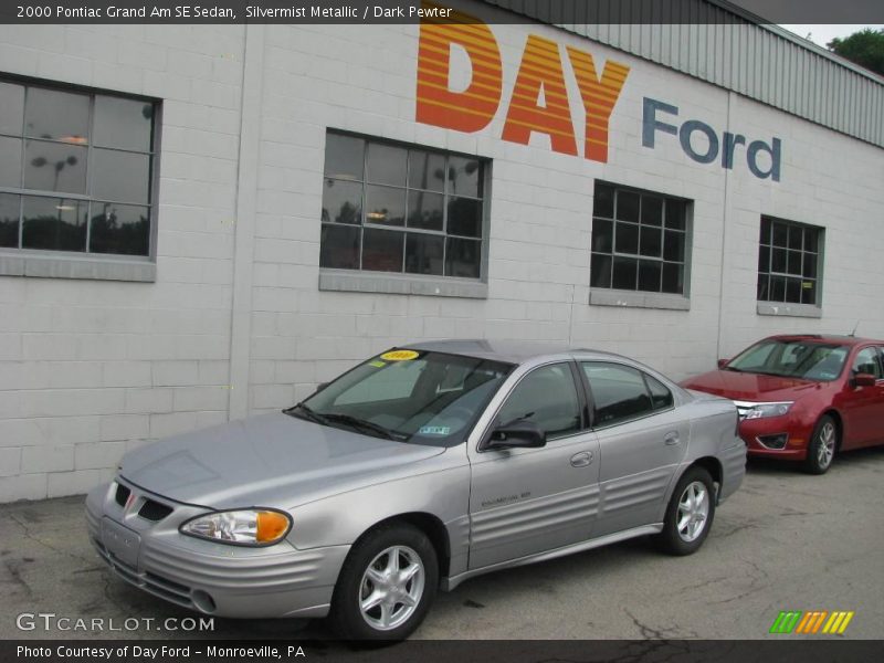 Silvermist Metallic / Dark Pewter 2000 Pontiac Grand Am SE Sedan