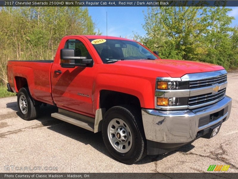 Red Hot / Dark Ash/Jet Black 2017 Chevrolet Silverado 2500HD Work Truck Regular Cab 4x4