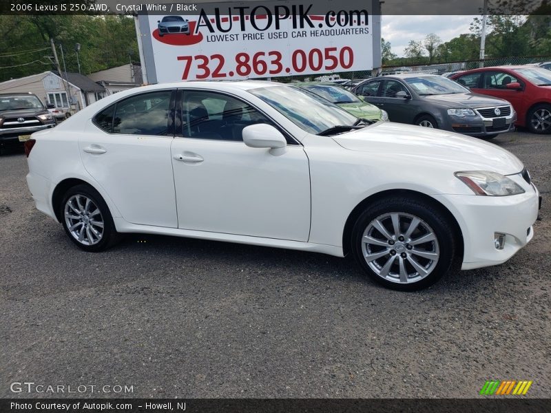 Crystal White / Black 2006 Lexus IS 250 AWD