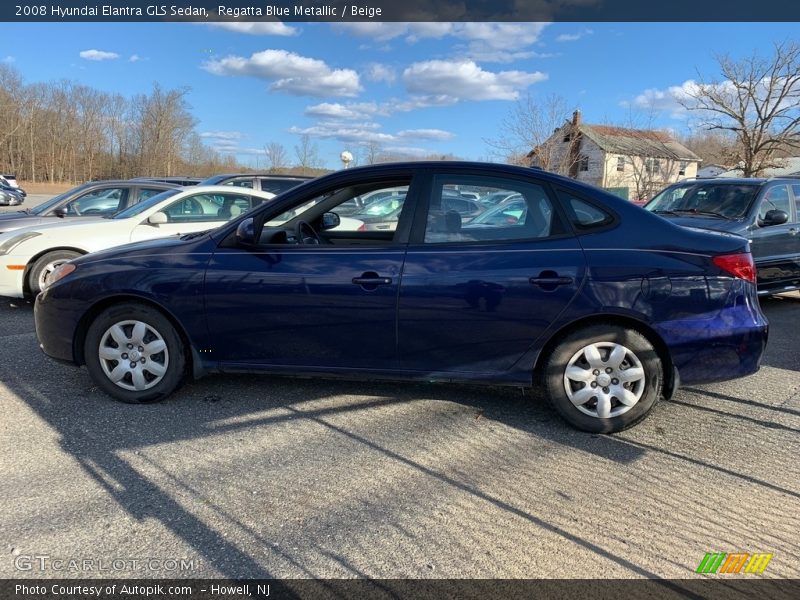 Regatta Blue Metallic / Beige 2008 Hyundai Elantra GLS Sedan