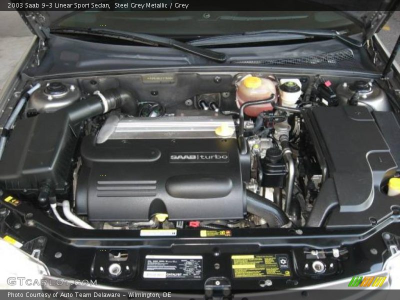 Steel Grey Metallic / Grey 2003 Saab 9-3 Linear Sport Sedan