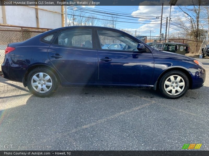 Regatta Blue Metallic / Beige 2008 Hyundai Elantra GLS Sedan